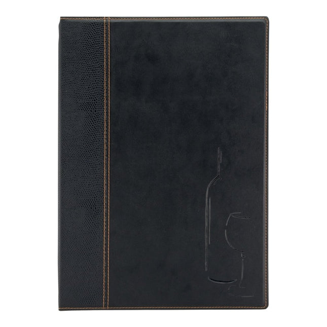 Securit® Trendy Wine Card A4 Black Menu Set – 10 Menu Holders + 20 Extra Pouches | Hospitality Trade Pack - hospitality