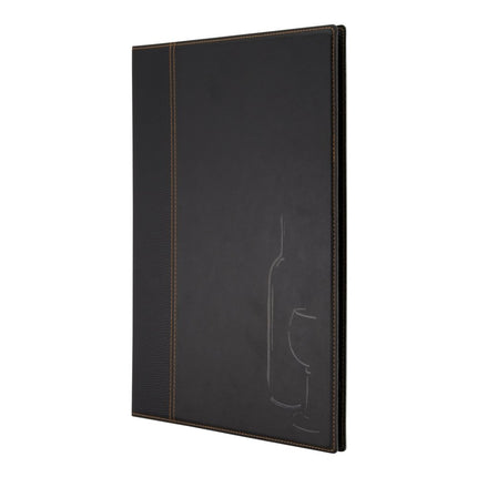 Securit® Trendy Wine Card A4 Black Menu Set – 10 Menu Holders + 20 Extra Pouches | Hospitality Trade Pack - hospitality
