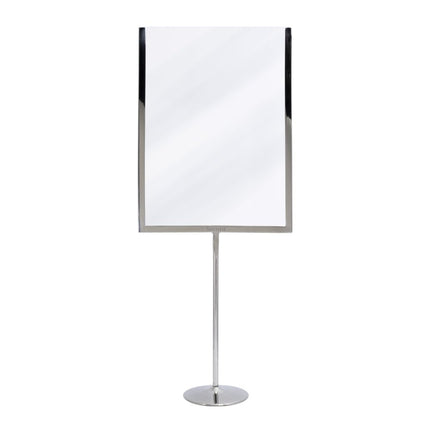 Securit® U-Shaped A4 Metal Poster Frame and Chalkboard – Stainless Steel 21x54x8,5cm – Pack of 10 | Poster & Menu Displays - hospitality