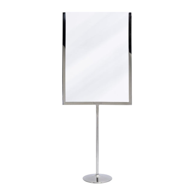 Securit® U-Shaped A4 Metal Poster Frame and Chalkboard – Stainless Steel 21x54x8,5cm – Pack of 10 | Poster & Menu Displays - hospitality