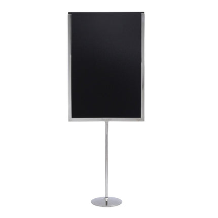 Securit® U-Shaped A4 Metal Poster Frame and Chalkboard – Stainless Steel 21x54x8,5cm – Pack of 10 | Poster & Menu Displays - hospitality
