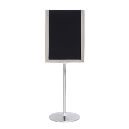Securit® U-Shaped A6 Metal Poster Frame and Chalkboard – Stainless Steel 11x31x8,5cm – Pack of 10 | Poster & Menu Displays - hospitality