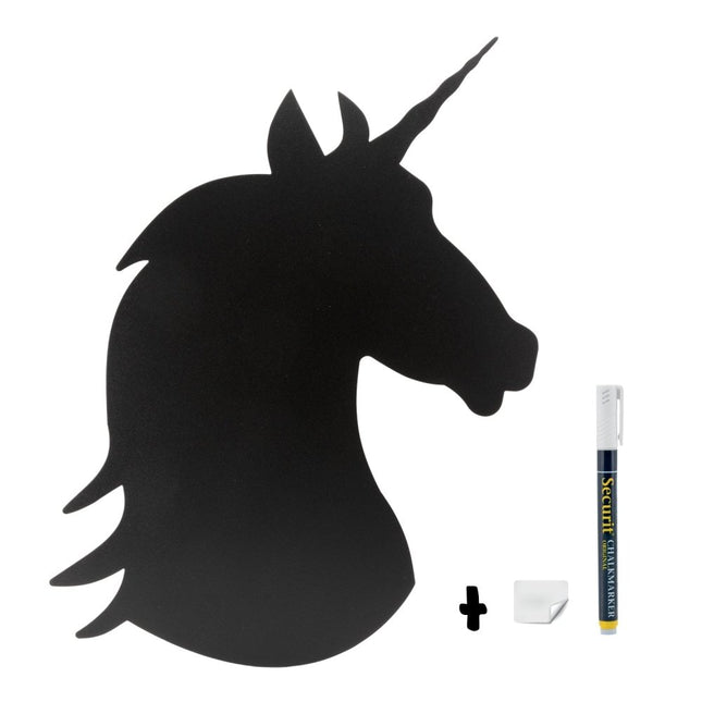 Securit Unicorn Wall Chalkboards Black 48,8x29,9x1cm Pack of 6 - hospitality
