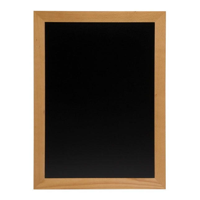 Securit® Universal Wall Chalkboard in Teak 60x80 cm Chalkboard Set – Board + Waterproof Markers + Cleaner | Hospitality Trade Pack - hospitality