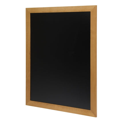 Securit® Universal Wall Chalkboard in Teak 70x90 cm Chalkboard Set – Board + Waterproof Markers + Cleaner | Hospitality Trade Pack - hospitality