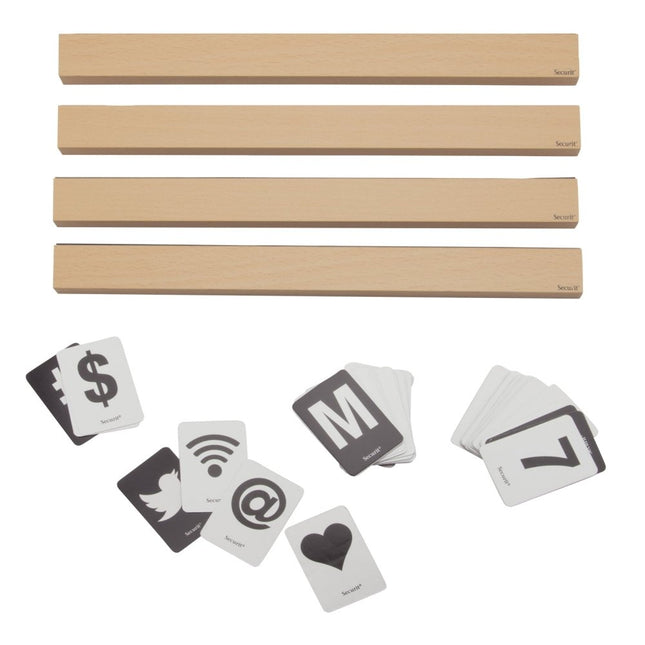 Securit Wall Board Letter Shelf Teak 2.5x25x1cm Pack Of 6 - hospitality