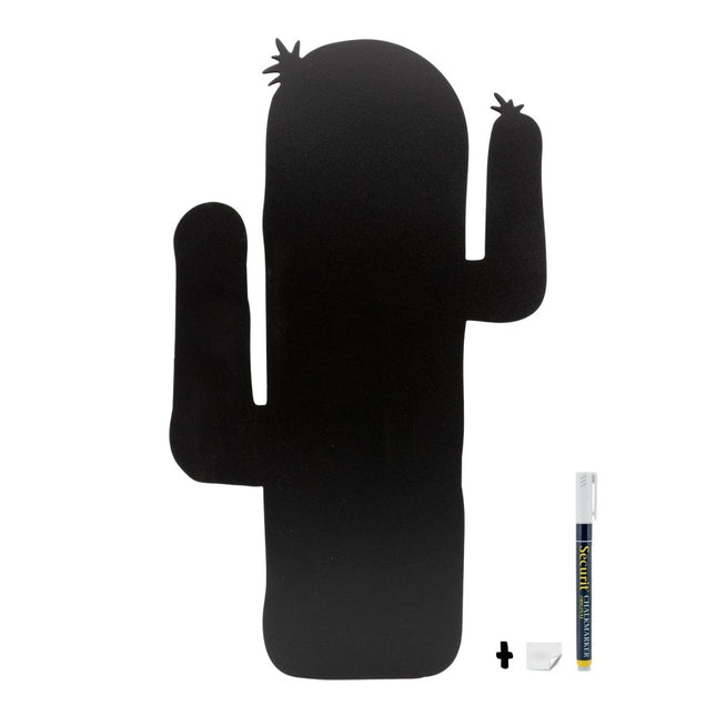 Securit Wall Chalkboards Cactus Black 47x27x1 Cm Pack Of 6 - hospitality
