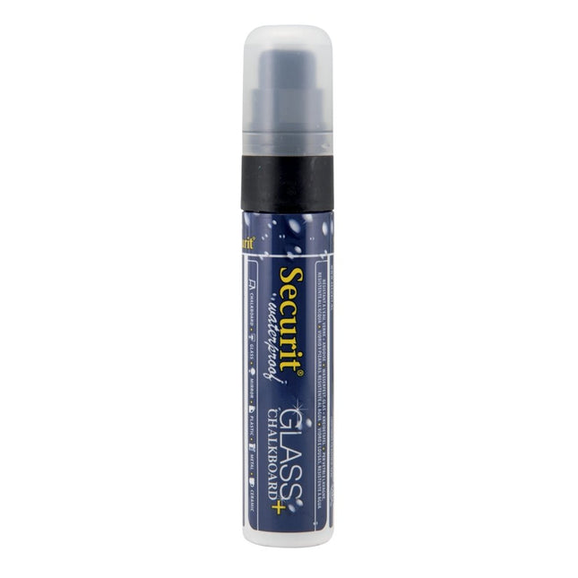 Securit Waterproof Chalkmarkers Black Pack of 6 15.5x2.7x2.7 cm - hospitality