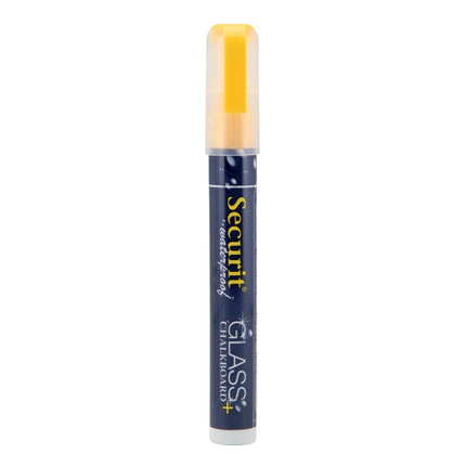 Securit Waterproof Chalkmarkers Yellow Non Toxic Pack Of 12 2 To 6mm Nib - hospitality