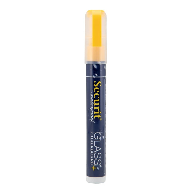 Securit Waterproof Chalkmarkers Yellow Non Toxic Pack Of 12 2 To 6mm Nib - hospitality
