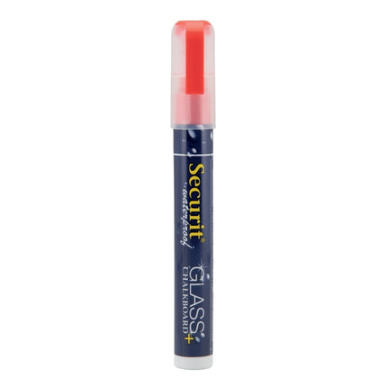 Securit Waterproof Red Chalkmarkers Pack Of 12 For Glass And Chalkboard - hospitality