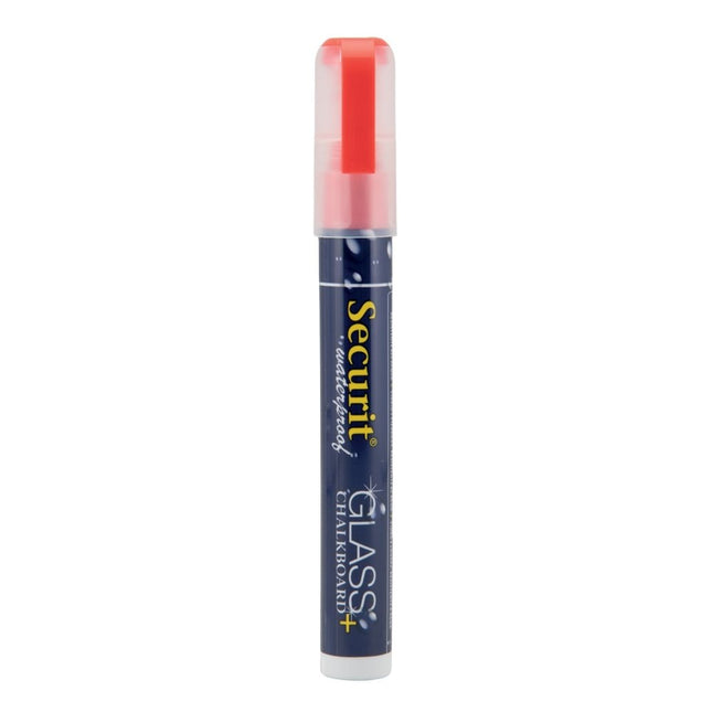Securit Waterproof Red Chalkmarkers Pack Of 12 For Glass And Chalkboard - hospitality