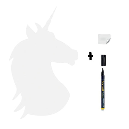 Securit White Unicorn Wall Chalkboards 48.8x29.9x1cm Pack Of 6 - hospitality