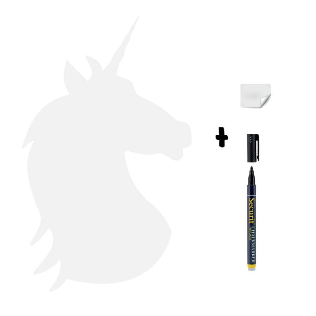Securit White Unicorn Wall Chalkboards 48.8x29.9x1cm Pack Of 6 - hospitality
