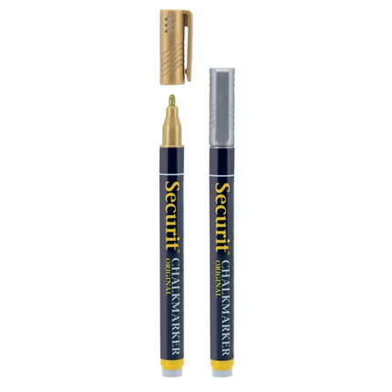 Securit® Windoodle Christmas Stencils + Gold, Silver & White Chalk Markers + Cleaner Christmas Window Set | Hospitality Trade Pack - hospitality