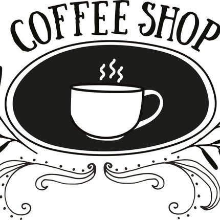 Securit® Window Stencils – A2 Coffee & Restaurant Window Designs – White – Pack of 6 | Professional Chalk Markers - hospitality