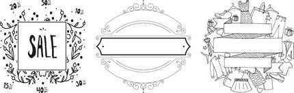 Securit® Window Stencils – A2 Sign Window Designs – White – Pack of 6 | Professional Chalk Markers - hospitality