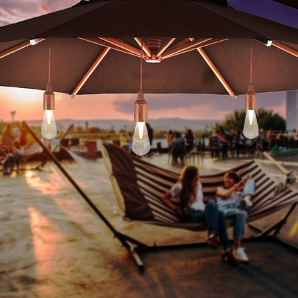 Securit® Wireless Hanging Parasol Lamp Copenhagen – Brown – Pack of 6 | Hospitality Table Lighting - hospitality