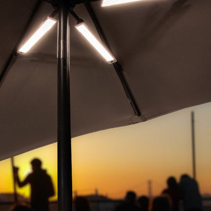 Securit® Wireless Parasol Lamp Berlin 40cm – White – Pack of 6 | Hospitality Table Lighting - hospitality