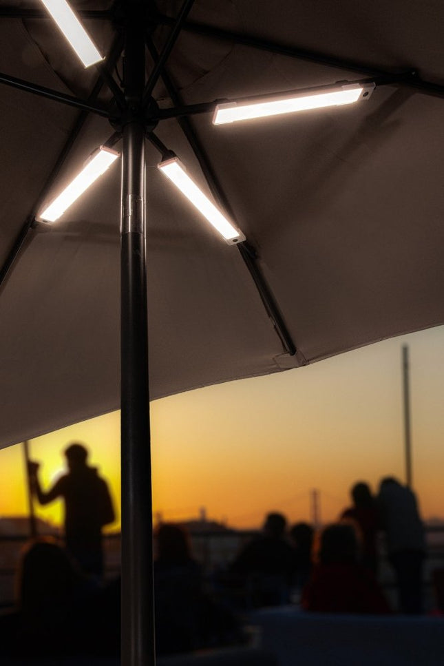 Securit® Wireless Parasol Lamp Berlin 40cm – White – Pack of 6 | Hospitality Table Lighting - hospitality