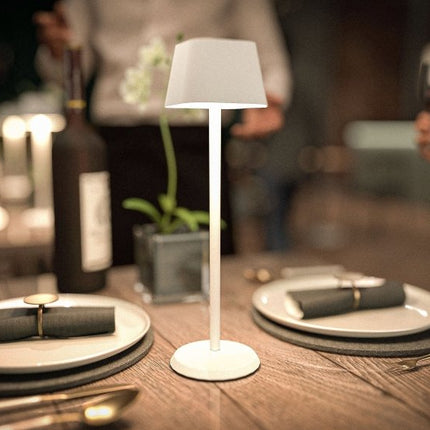 Securit® Wireless Table Lamp Georgina in White – Pack of 6 | Hospitality Table Lighting - hospitality