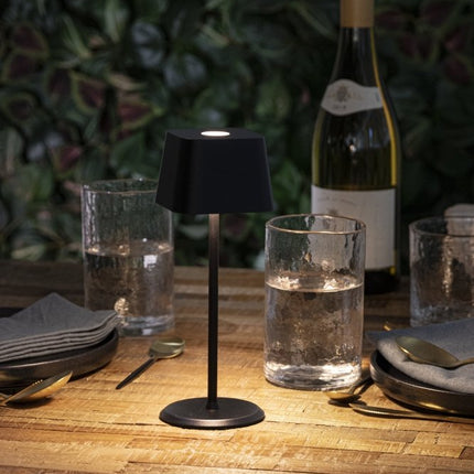 Securit® Wireless Table Lamp Malta in Black – Pack of 8 | Hospitality Table Lighting - hospitality