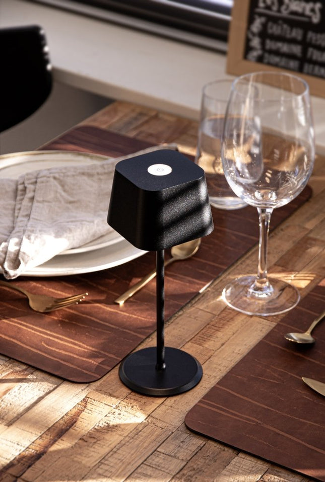 Securit® Wireless Table Lamp Malta in Black – Pack of 8 | Hospitality Table Lighting - hospitality