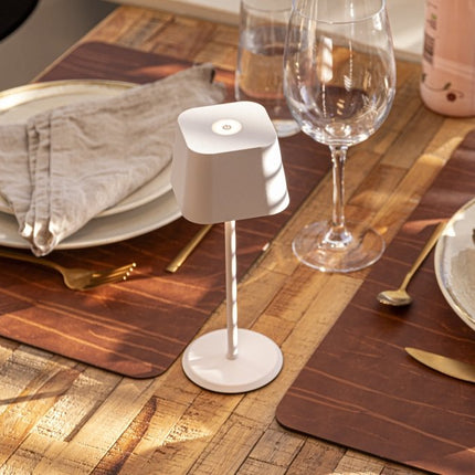 Securit® Wireless Table Lamp Malta in White – Pack of 8 | Hospitality Table Lighting - hospitality