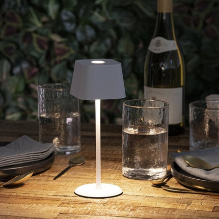 Securit® Wireless Table Lamp Malta in White – Pack of 8 | Hospitality Table Lighting - hospitality