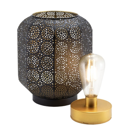 Securit® Wireless Table Lamp Marrakech in Black & Gold – Pack of 6 | Hospitality Table Lighting - hospitality