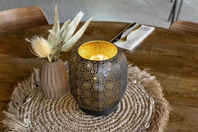 Securit® Wireless Table Lamp Marrakech in Black & Gold – Pack of 6 | Hospitality Table Lighting - hospitality