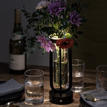 Securit® Wireless Table Vase Lamp Florence in Black – Pack of 6 | Hospitality Table Lighting - hospitality