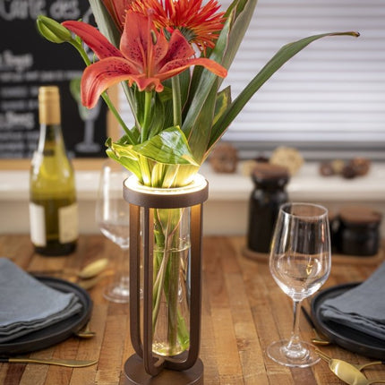 Securit® Wireless Table Vase Lamp Florence in Brown – Pack of 6 | Hospitality Table Lighting - hospitality