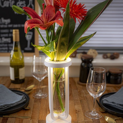Securit® Wireless Table Vase Lamp Florence in White – Pack of 6 | Hospitality Table Lighting - hospitality