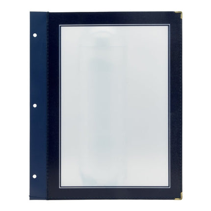 Securit® Wood A4 Blue Menu Set – 10 Menu Holders + 20 Extra Pouches | Hospitality Trade Pack - hospitality
