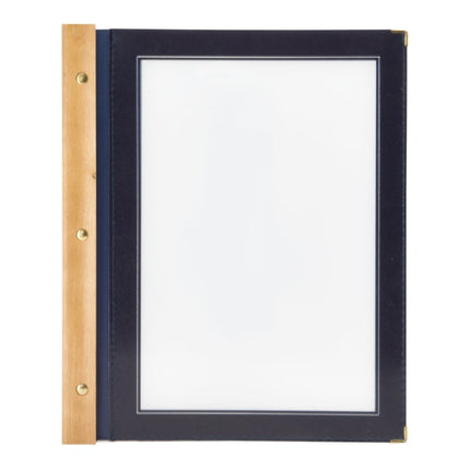 Securit® Wood A4 Blue Menu Set – 10 Menu Holders + 20 Extra Pouches | Hospitality Trade Pack - hospitality
