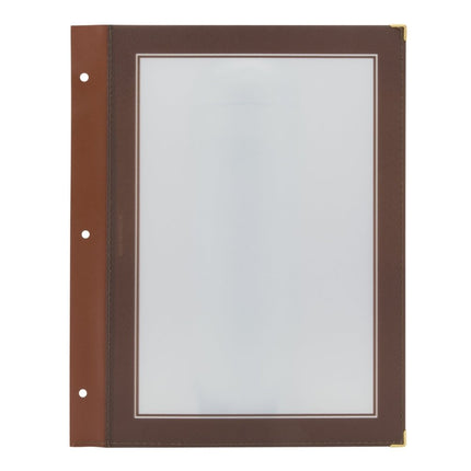 Securit® Wood A4 Brown Menu Set – 10 Menu Holders + 20 Extra Pouches | Hospitality Trade Pack - hospitality