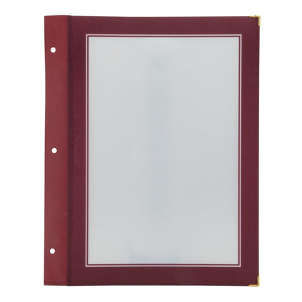 Securit® Wood A4 Wine Red Menu Set – 10 Menu Holders + 20 Extra Pouches | Hospitality Trade Pack - hospitality