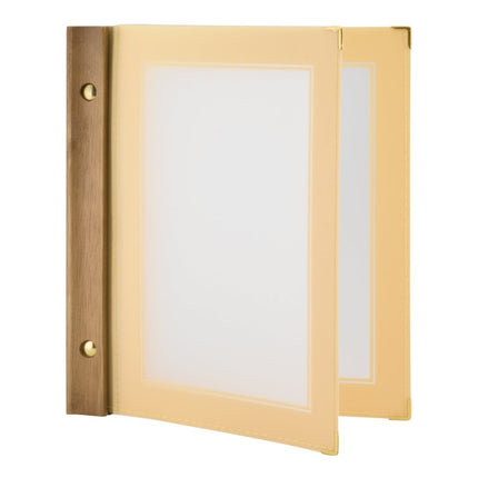 Securit® Wood A5 Beige Menu Set – 10 Menu Holders + 20 Extra Pouches | Hospitality Trade Pack - hospitality