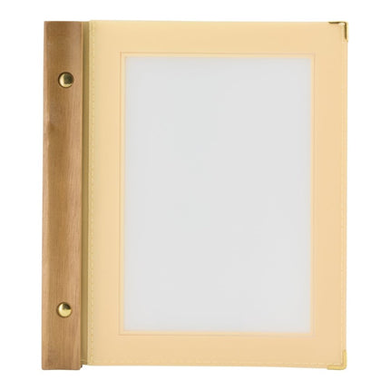 Securit® Wood A5 Beige Menu Set – 10 Menu Holders + 20 Extra Pouches | Hospitality Trade Pack - hospitality