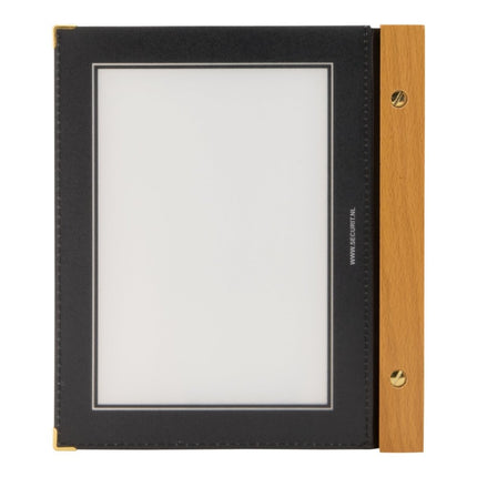 Securit® Wood A5 Black Menu Set – 10 Menu Holders + 20 Extra Pouches | Hospitality Trade Pack - hospitality