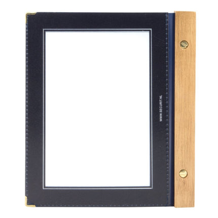 Securit® Wood A5 Blue Menu Set – 10 Menu Holders + 20 Extra Pouches | Hospitality Trade Pack - hospitality