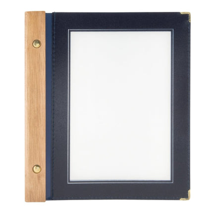 Securit® Wood A5 Blue Menu Set – 10 Menu Holders + 20 Extra Pouches | Hospitality Trade Pack - hospitality