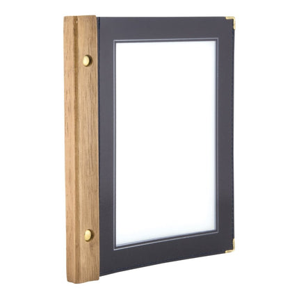 Securit® Wood A5 Blue Menu Set – 10 Menu Holders + 20 Extra Pouches | Hospitality Trade Pack - hospitality