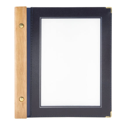 Securit® Wood A5 Blue Menu Set – 10 Menu Holders + 20 Extra Pouches | Hospitality Trade Pack - hospitality