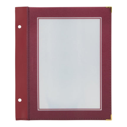 Securit® Wood A5 Wine Red Menu Set – 10 Menu Holders + 20 Extra Pouches | Hospitality Trade Pack - hospitality