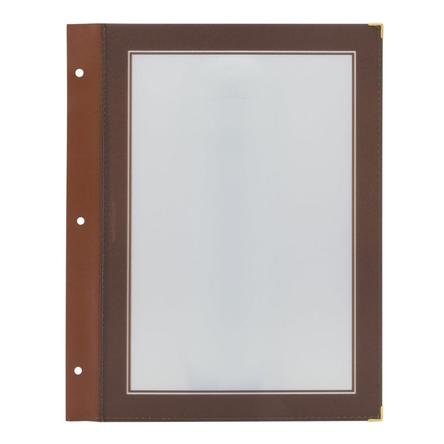 Securit Wood Brown Menu Holders 32.2x26x0.1 cm Pack of 10 Double Sided Inserts - hospitality