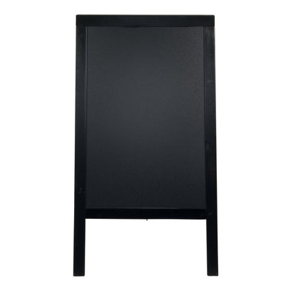 Securit® Woody Large Pinewood Pavement Board in Black 120 cm Chalkboard Set – Board + Waterproof Markers + Cleaner | Hospitality Trade Pack - hospitality