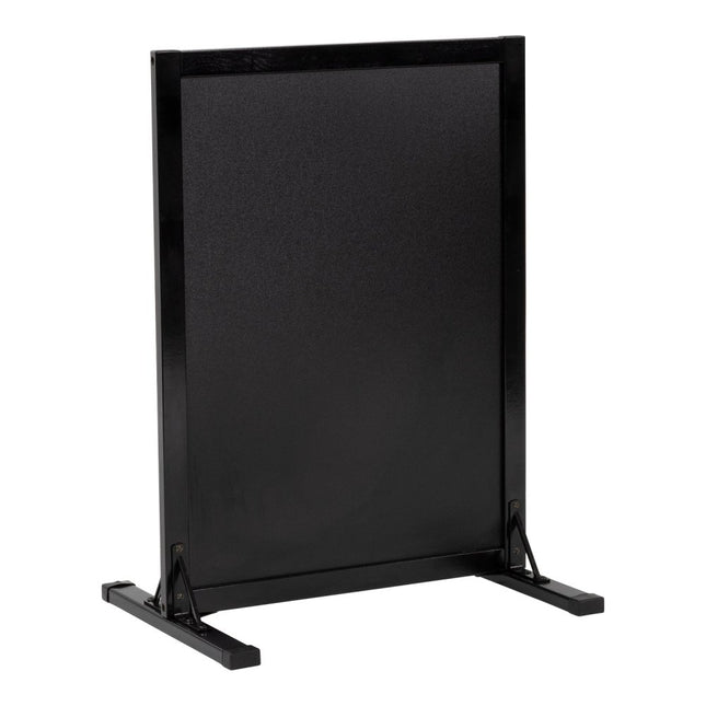 Securit® Woody Small Pavement Stand in Black 80 cm Chalkboard Set – Board + Waterproof Markers + Cleaner | Hospitality Trade Pack - hospitality