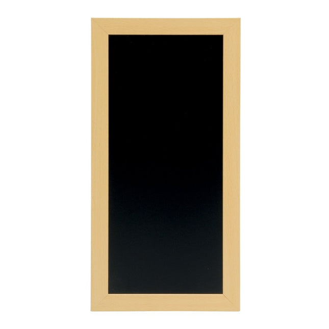 Securit Woody Teak Wall Chalkboards 40x20x1cm Pack Of 6 With Chalk Marker - hospitality